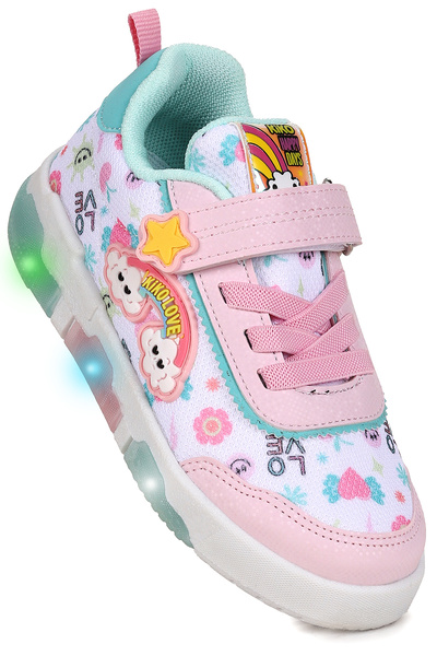 Kiko Kids Bulut Cırtlı Işıklı Kız Çocuk Günlük Spor Ayakkabı