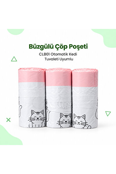 Haustier CLB01 Otomatik Kedi Tuvaleti Uyumlu Büzgülü Çöp Poşeti