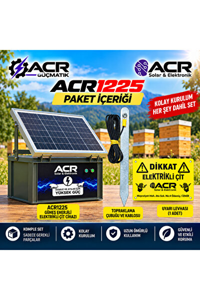ACR GÜÇMATİK ACR1225 Güneş Enerjili Elektrikli Çit Sistemi – 25.000 Volt