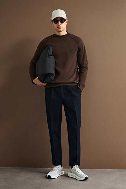 Lufian Blake Erkek Sweatshirt Kahverengi