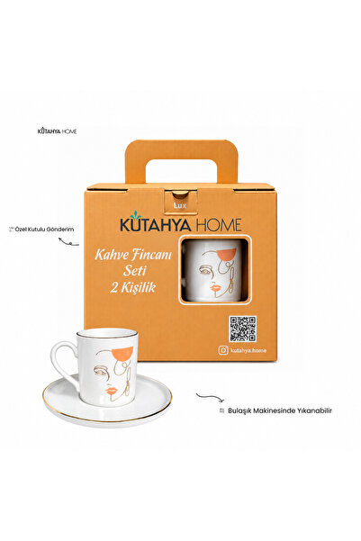 qtahya homes queen of kütahya 2 Kişilik Porselen Türk Kahvesi Fincanı Takımı ...