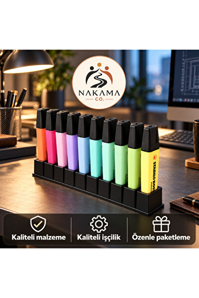 Generic Brand Nakama Co - 10 Compartment Highlighter Pen Holder – Desktop Pen...