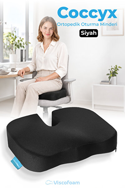 Viscofoam Ortopedik Oturma Minderi Hemeroid Kuyruk Sokumu Coccyx Oturma Minde...