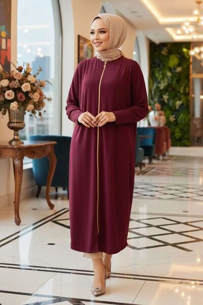 Neva Style Plum Hijab Ferace 1772Mu