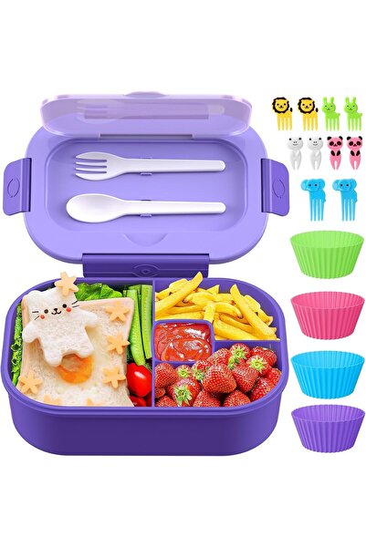 Arabest 1300ml Leak-Proof Bento Lunch Box for Kids and Grown-up,4 Compartment...