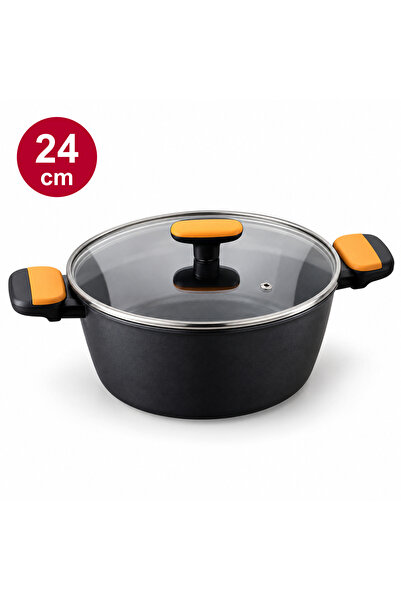 FACKELMANN Ceramic Nonstick Pot with Lid 24cm