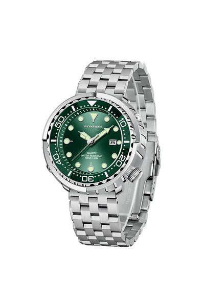 Choice4 ساعة غوص رجالية من العلامة التجارية LIGE Green L FOXBOX، مقاومة للماء...