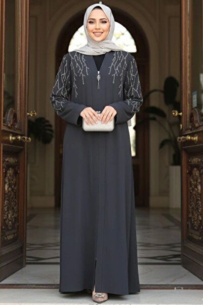 Neva Style عباية تسمير مطرزة بالخرز 29110FU