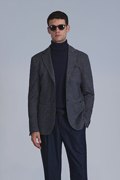 Lufian April Spor Erkek Blazer Ceket Slim Fit Lacivert