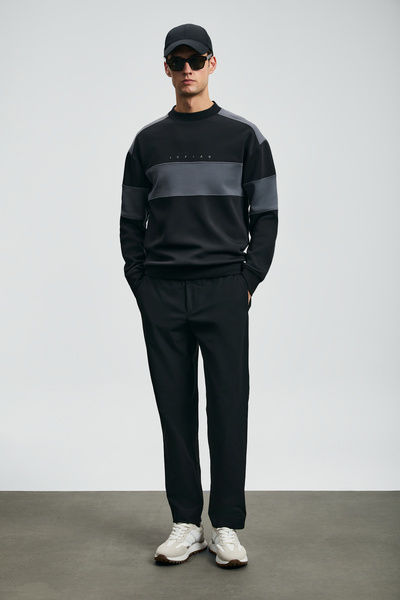 Lufian Pıeces Erkek Sweatshirt Siyah
