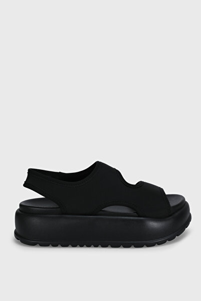 Lufian Trend Aurora New Kadın Günlük Sandalet Full Black