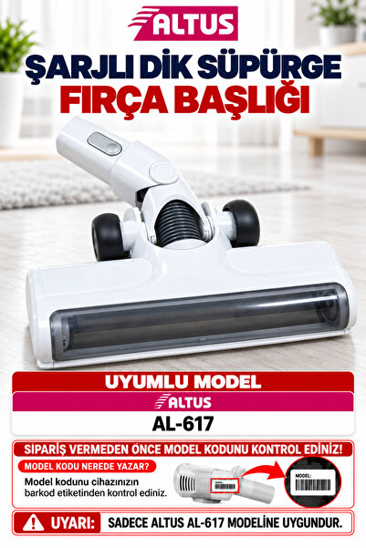 Altus AL-617 Şarjlı Dik Süpürge EMİCİ BAŞLIK