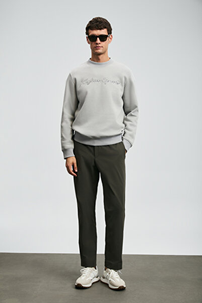 Lufian Loved Erkek Sweatshirt Açık Gri