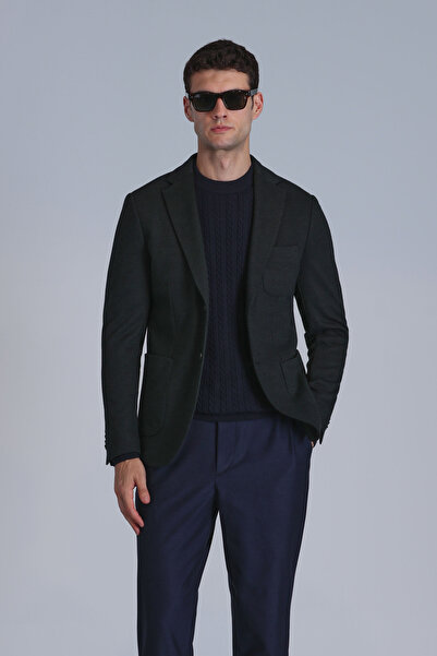 Lufian Tress Spor Erkek Blazer Ceket Slim Fit Yeşil