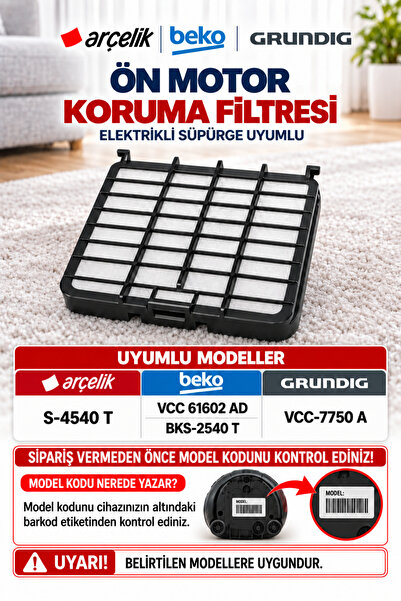 Arçelik Beko Orijinal S/4540/T, BKS/2540/T, Ön Motor Koruma Filtresi 9178008724