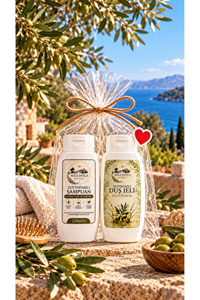SOLE DATÇA Zeytinyağlı duş jeli250 ml&Zeytinyağlı şampuan 250 ml ikili set