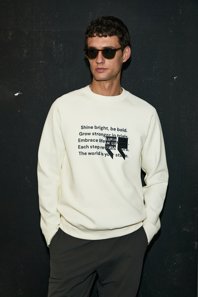 Lufian Shadow Men's Sweatshirt Off White