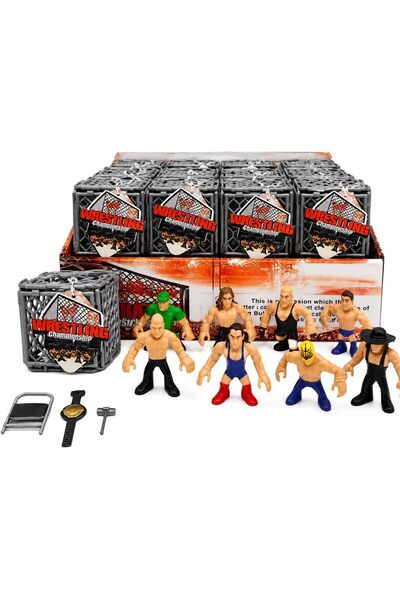 Toybox Wrestling Play Set with 2pc Action Figures Wrestlers, WWE Ring Wrestli...