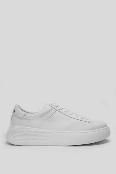 Lufian Frank Men's Leather Sneaker Shoes White