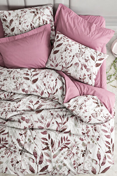 İQON Elastic Sheet Duvet Cover Set Single Size Watercolor Rose