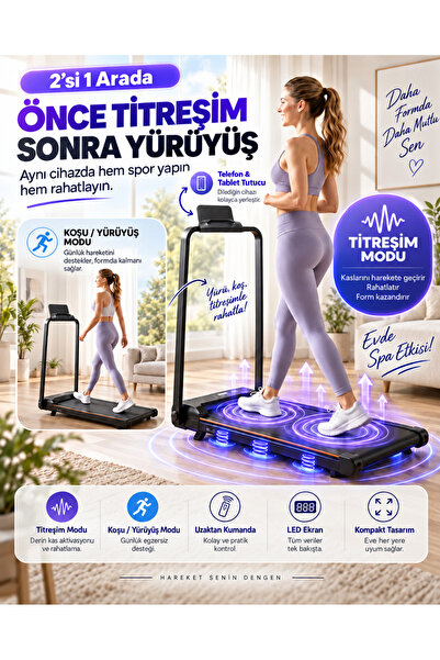 EN SİGA Titreşimli Yürüme ve Koşu Bandı Motor LED Ekran Uzaktan Kumandalı Yürüme Pedi