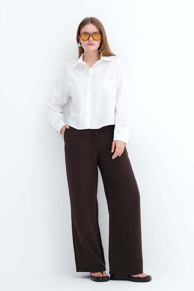 Addax Beli Bağlamalı Wide Leg Pantolon PN19015