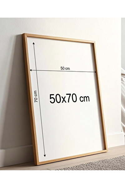 Hiruko Tasarım Atölyesi Ahşap Çerçeve Iç Ölçü 50x70 Cm Premium Frame Siyah & ...