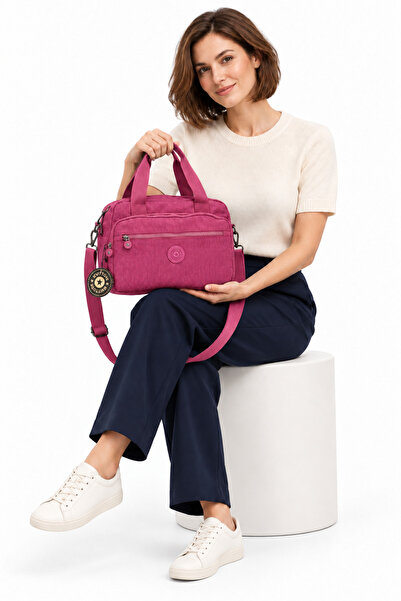 Bevitton Unisex Claret Red Shoulder Bag Water Resistant Fabric 7000
