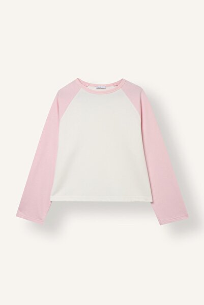 DeFacto Loose Fit Bisiklet Yaka Reglan Uzun Kollu Basic Tişört I8200AX26AU