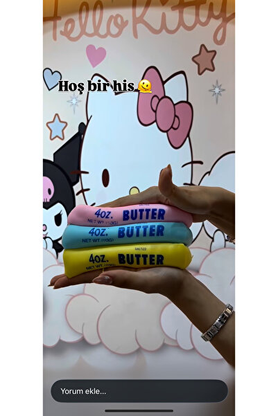 STRESS Butter tereyağ şeklinde yumuşak squishy stres oyuncağı