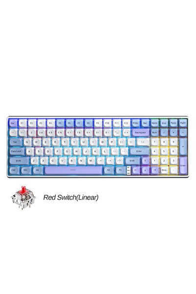 Aula S100 Pro Mekanik Gaming Oyuncu Klavyesi Red Switch Hot Swap RGB Bluetoot...