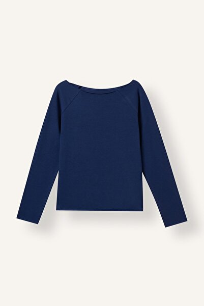 DeFacto Slim Fit Large Collar Raglan Long Sleeve Basic T-Shirt Girl Child I83...