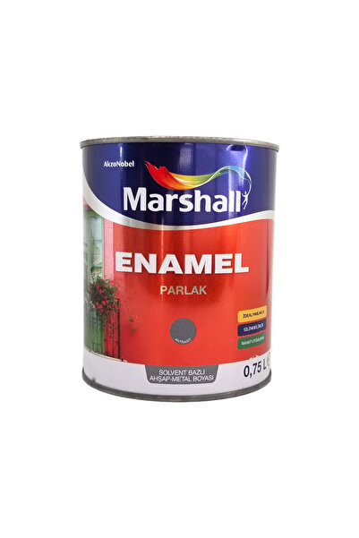 Marshall Enamel Sentetik Parlak Yağlı Boya 0.75 Lt Antrasit Gri