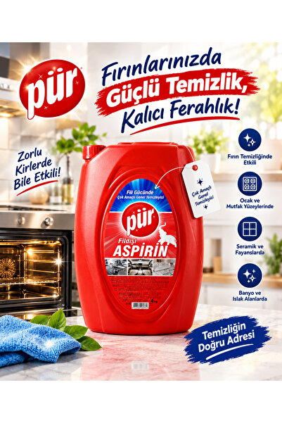 Pür ASPİRİN Zorlu Genel Temizlik 4 Litre