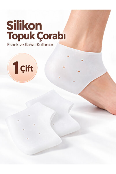 optana Silikon Topuk Çorabı Topuk Ağrısı Kuru Çatlamış Nasır Ve Çürük Topuk T...