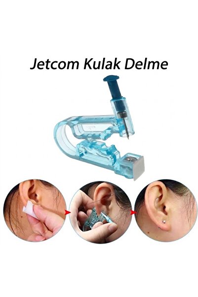 Jetcom Kulak Delme Küpe Tabancası Hijyenik Kulak Delme Kiti 1 Adet Tek Kullan...