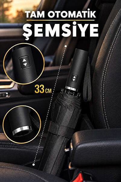 FİTHOME 10 Fiber Tam Otomatik Aç Kapa Unisex Rüzgara Dayanıklı Kırılmaz Şemsiye