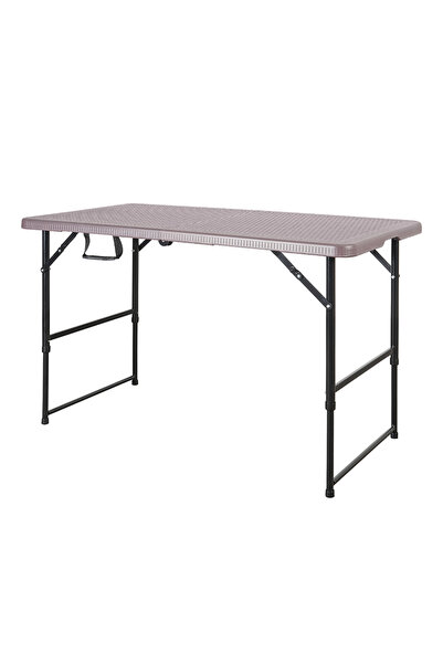 Sekekamaccs Masă pliabilă stil ratan 120x60cm / 52-75cm / 60kg