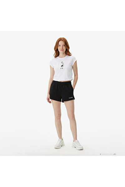 Calvin Klein French Terry Kadın Siyah Şort