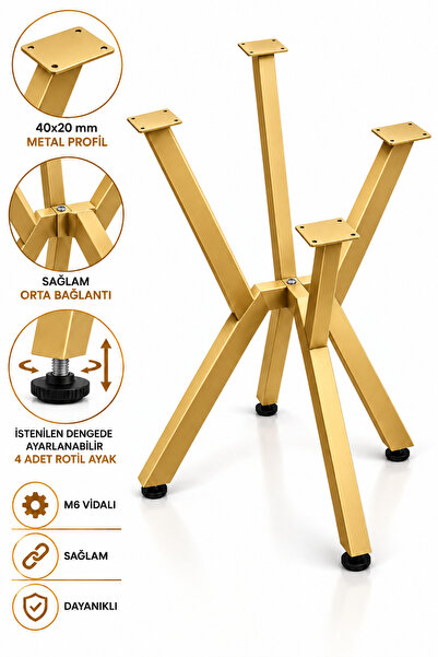 TOLIAHOME Metal Yuvarlak Masa Yemek Masası Çalışma Masası Ayağı 72 Cm Mobilya...