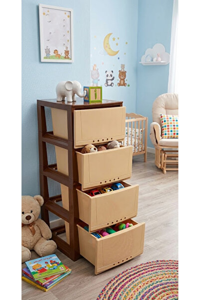 co arma 4 Layer Plastic Storage Drawer Multi Use Storage Cabinet 42X34X83Cm S...