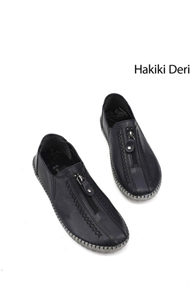 GÖNDERİ(R) Kadın Lacivert Hakiki Deri Comfort Ayakkabı