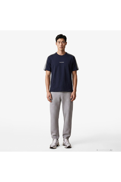 Calvin Klein Tape Erkek Mavi T-Shirt