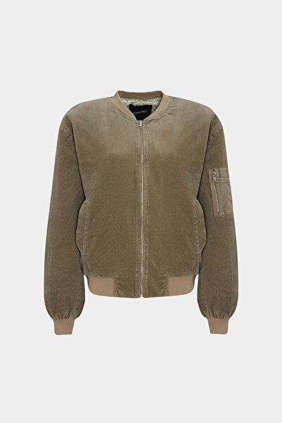 Açelya Okcu Premium Kadife Oversize Bomber Ceket