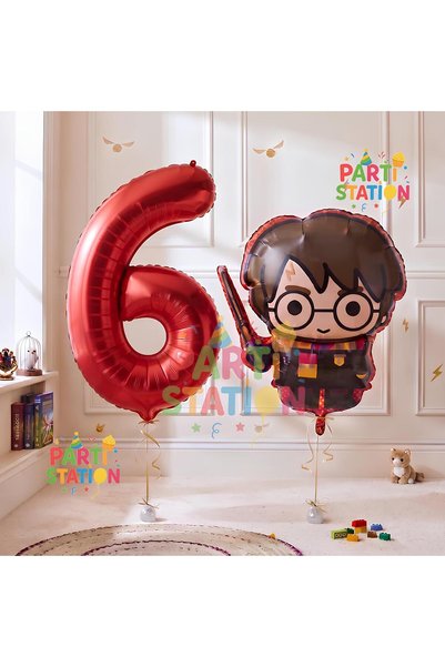 Parti Station مجموعة بالونات هاري بوتر ذات اللون الأحمر لعمر 6 سنوات، مجموعة ...