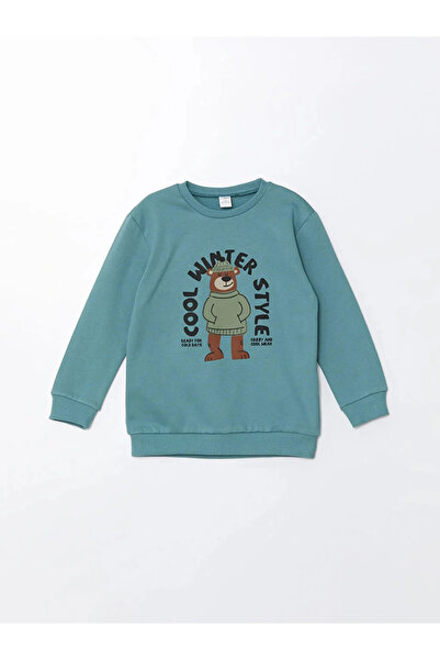 LC Waikiki Lcw Kids Crew Neck Thick Printed Baby Boy Sweatshirt