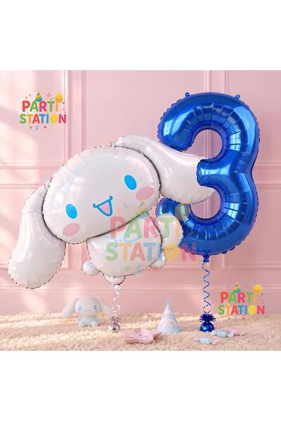 Parti Station Kuromi Concept Cinnamoroll Foil Balloon 100 cm and 3 Year Old N...
