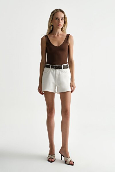 Açelya Okcu Premium Darcy V Yaka Bodysuit
