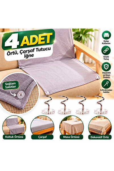 LOVYCO Çok Amaçlı Çarşaf,örtü Tutucu, Sabitleyici ,kaydırmaz Nevresim Örtü Dü...