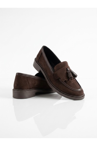 guijarro Γυναικεία casual παπούτσια loafer με φούντες σε καφέ καστόρι - Καθημ...